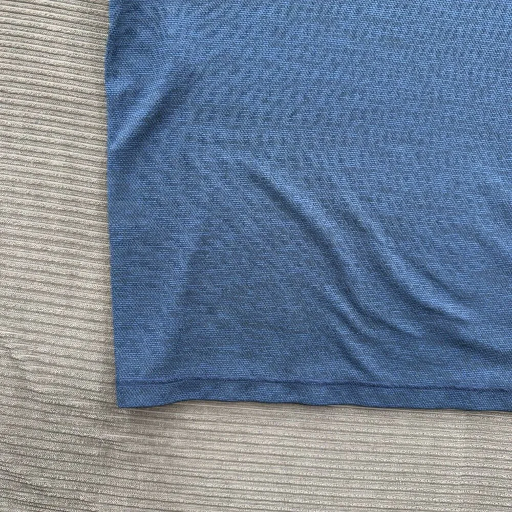 Izod Golf Pullover Men XL Blue Polyester 1/4 Zip Long Sleeve‎ Golf Preppy.